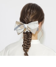 クレストブリッジチェックリボンシュシュ