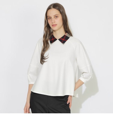 チェックカラープルオーバー