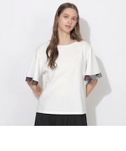 【Quiet checkシリーズ】シトラテックハーフフレアスリーブT