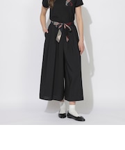 【Quiet checkシリーズ】ウエストチェックリボンワイドパンツ