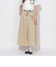 【Quiet checkシリーズ】ウエストチェックリボンワイドパンツ