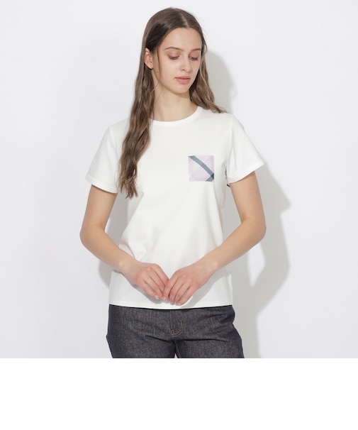 チェックポケットベイビーTシャツ
