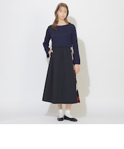 サイドチェック切替コンビワンピース