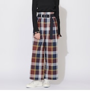 クレストブリッジチェックベルテッドパンツ