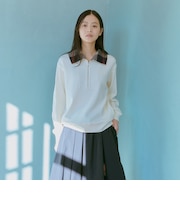 クレストブリッジチェックハーフジッププルオーバー
