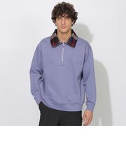 クレストブリッジチェックハーフジッププルオーバー