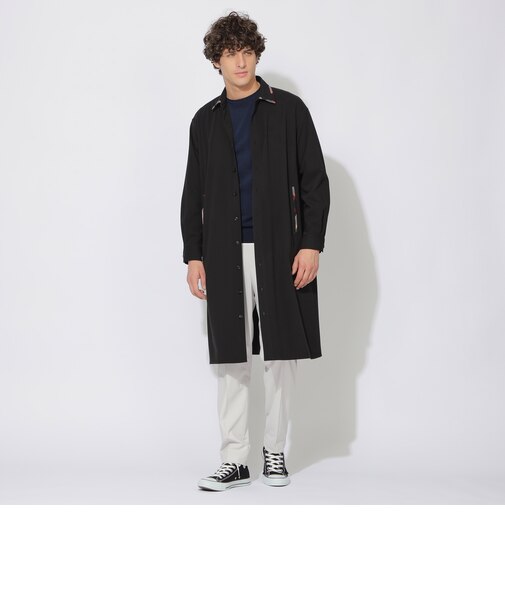 クレストブリッジチェックトリムシャツコート
