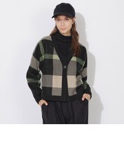 クレストブリッジビッグチェックカーディガン