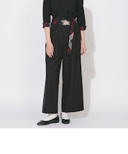 ウエストチェックベルテッドワイドパンツ
