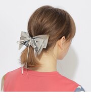 クレストブリッジチェックシアーリボンシュシュ