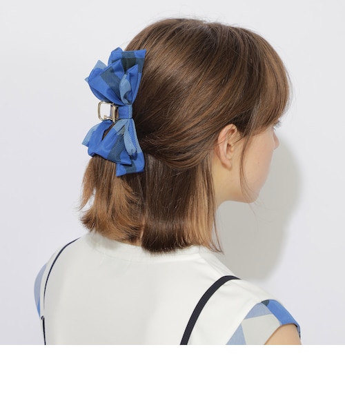 クレストブリッジチェックシアーリボンクリップ｜シービー・クレスト