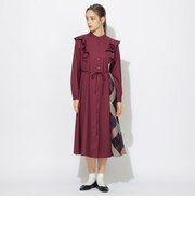ラッフルシャツワンピース