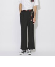 【ユニセックス】【Quiet Check シリーズ】ベルト付きタックワイドチノパンツ