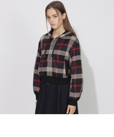 クレストブリッジチェッククロップドフーディー
