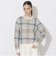 【ユニセックス】クレストブリッジチェックシャギープルオーバー