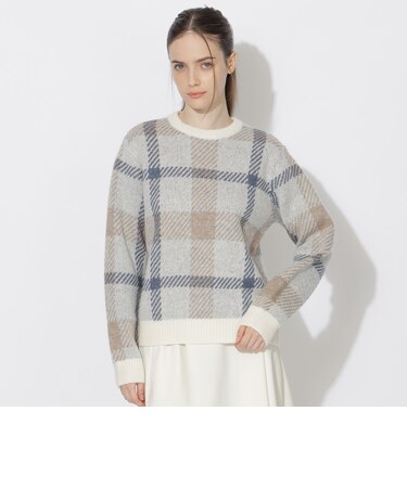 【ユニセックス】クレストブリッジチェックシャギープルオーバー