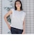シルケットスムース異素材ドッキングカットソー ≪洗濯機で洗える≫