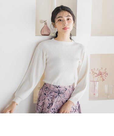 保湿性能を備えたシアバター加工 ぽわん袖プルオーバー ≪手洗い可能≫