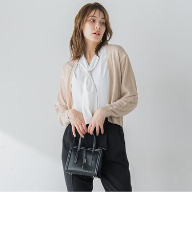 シアーヤーンボレロカーディガン≪手洗い可能≫