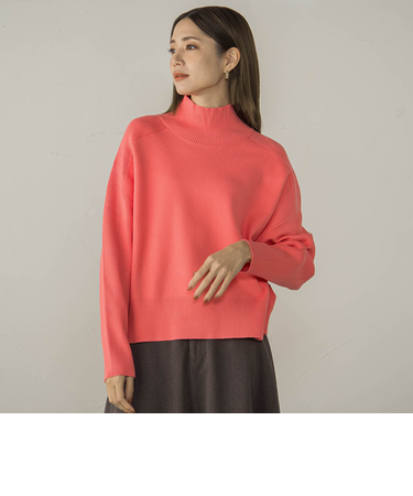 ハイネックリブニットプルオーバー≪手洗い可能≫