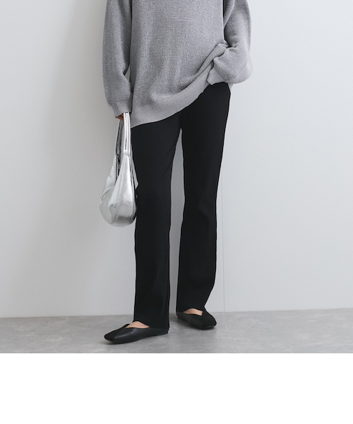 セミフレアリブレギンスパンツ≪手洗い可能≫