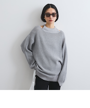 ラメワッフルレイヤードプルオーバー≪手洗い可能≫