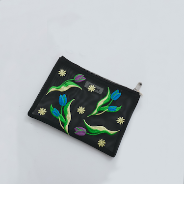 【Casselini】チュール刺繍ポーチ