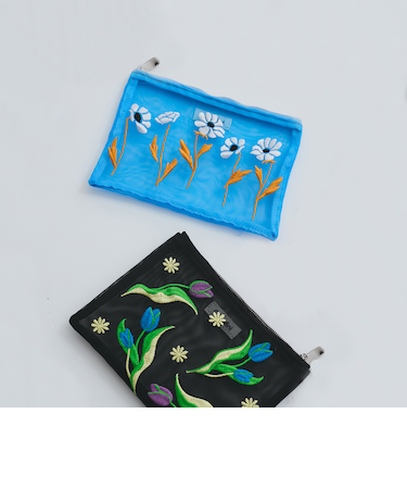 【Casselini】チュール刺繍ポーチ