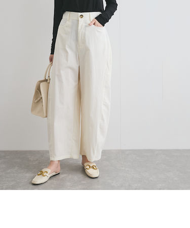 【新色追加】ストレッチクロスカーブパンツ≪手洗い可能≫