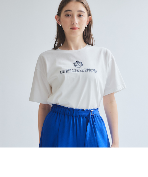 ツヤ刺繍Tシャツ≪洗濯機で洗える≫｜ケティの通販｜&mall（アンド