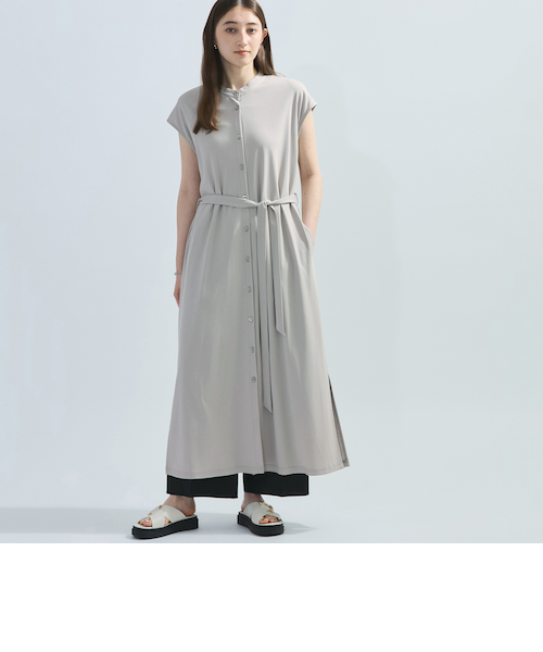 ケティ] ドット柄シアーサッカーワンピース≪手洗い可能≫ ドット柄