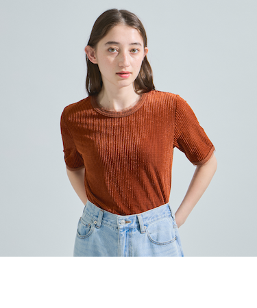 ミニドビーベロアTシャツ≪手洗い可能≫