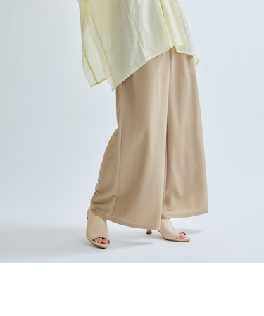 エステルカノコワイドパンツ≪セットアップ対応/洗濯機で洗える≫