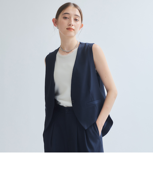 バックテールショートジレ≪手洗い可能≫