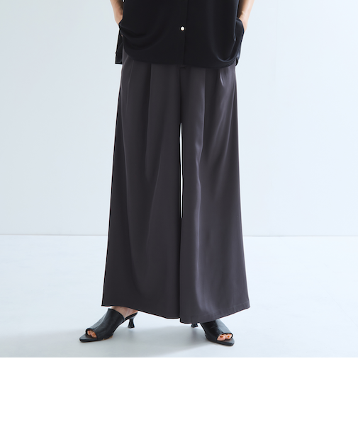 タックフレアパンツ≪手洗い可能≫