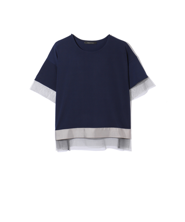 グログラン*チュールキリカエカットソー≪手洗い可能≫