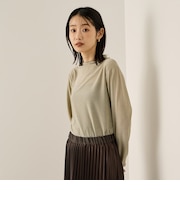 ボトルネックセミシアーカットソー≪手洗い可能≫