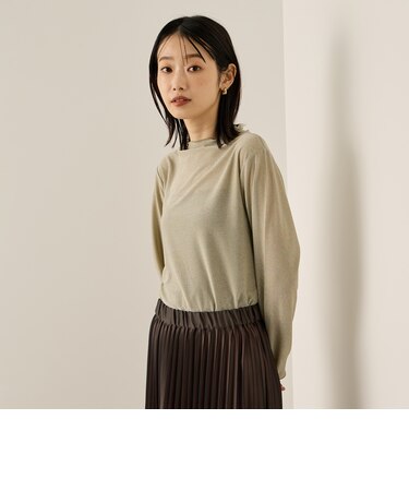 ボトルネックセミシアーカットソー≪手洗い可能≫