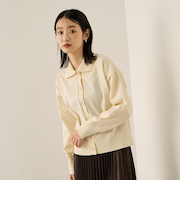 スポンディッシュポロニットトップス≪手洗い可能≫