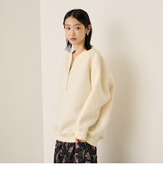 ソフトダンボールハーフZIPプルオーバー≪手洗い可能≫