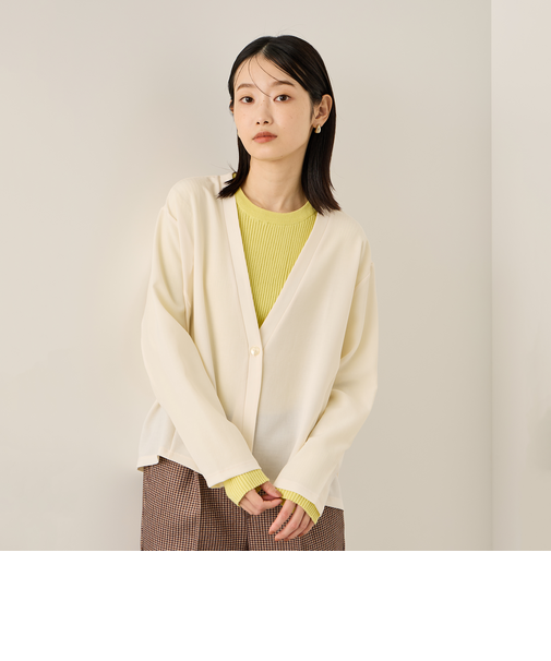 ≪日本製≫　ドライカルゼTEXカーディガン≪手洗い可能≫