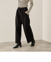 カットジョーゼットイージーワイドパンツ≪手洗い可能≫