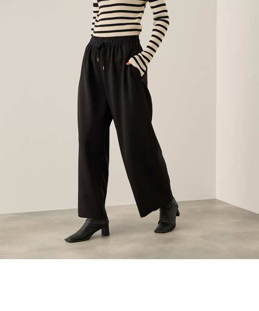 カットジョーゼットイージーワイドパンツ≪手洗い可能≫