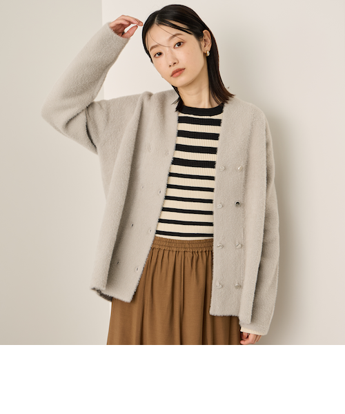 新品未使用/8万円/eleventy/ピークドラペル/コットンニットジャケット 新品未使用/8万円/eleventy/ピークドラペル/コットンニットジャケット