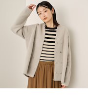 フェレットタッチWニットジャケット≪手洗い可能≫