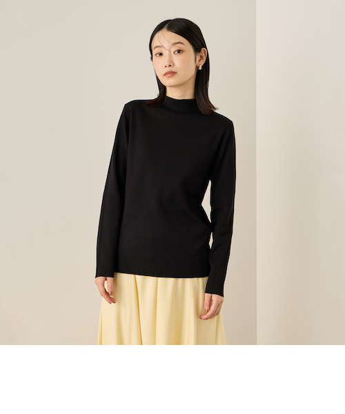 【新品未使用】ARCHIVIO ブラック　ハイネックプルオーバー ハイネック総針ニットプルオーバー≪手洗い可能≫｜ケティの通販