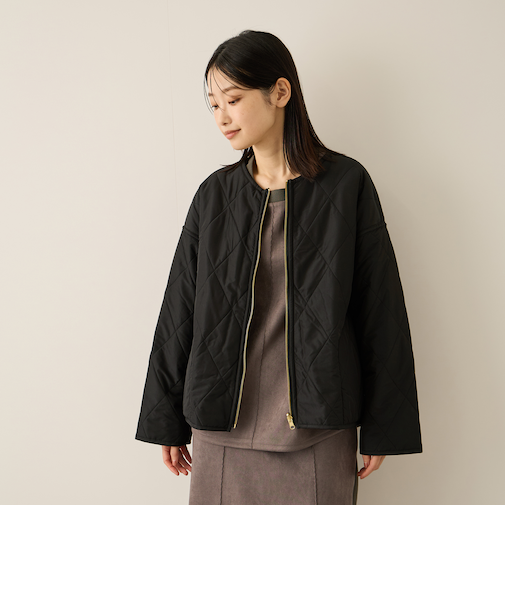 ファーキルトリバーシブルZIPブルゾン