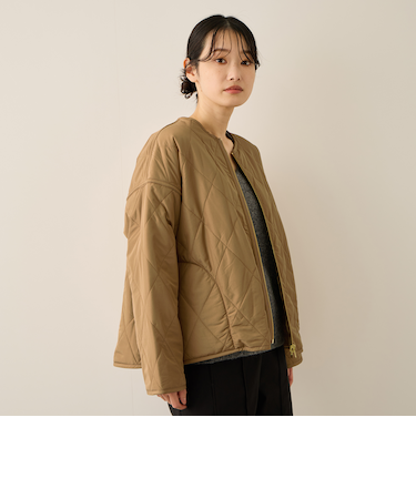 ファーキルトリバーシブルZIPブルゾン