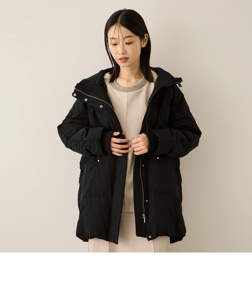 ストレッチフードピュアダウンミドルコート｜ケティの通販｜&mall