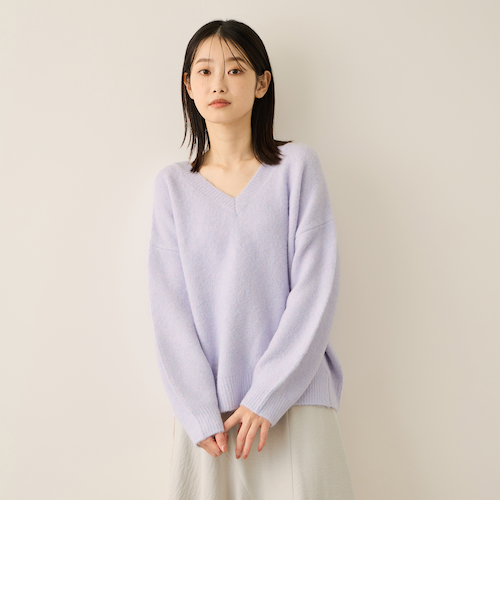 ウール混Vネックニットプルオーバー≪手洗い可能≫｜ケティの通販
